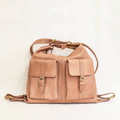 ladies tan backpack