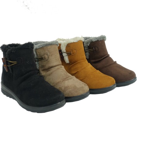 short suede boots flat
