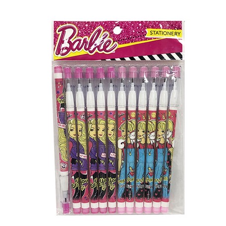 6pcs Pencil & Eraser Stationery Set BARBIE 