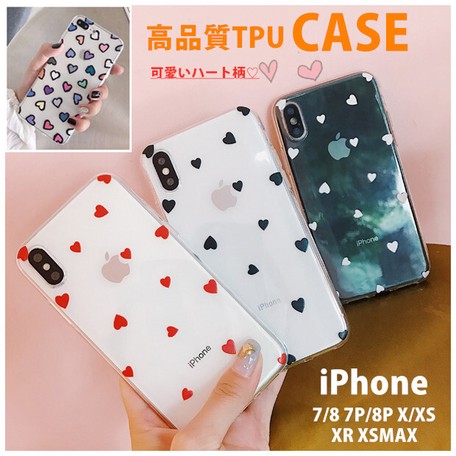 Xsmax スマホケース Iphoneケース クリア かわいい Tpu ハートドット柄 シンプル 衝撃吸収の商品ページ 卸 仕入れサイト スーパーデリバリー