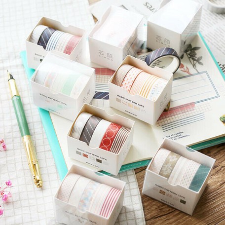 Washi Tape 10mm 5 Pcs 1 Set Notebook Decoration Decoration