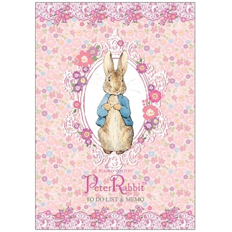 peter rabbit memo pad pink import