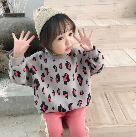 子供服 トップス トレーナー レオパード ヒョウ柄 キッズ カワイイ 秋 冬 カジュアル 韓国風の商品ページ 卸 仕入れサイト スーパーデリバリー