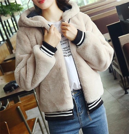 zip up fur coat