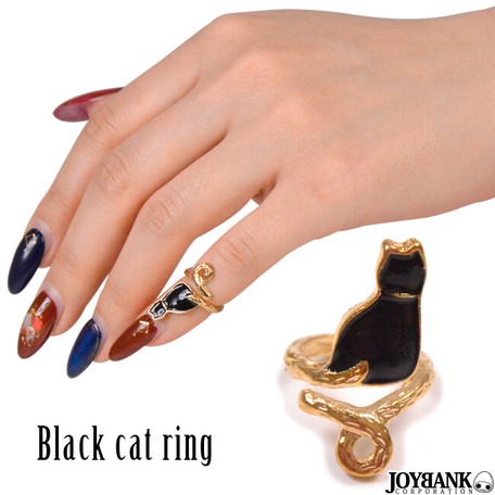 黒猫リング 指輪 ネイルリング ファランジリング キャット アクセサリー ネコ しっぽ の商品ページ 卸 仕入れサイト スーパーデリバリー