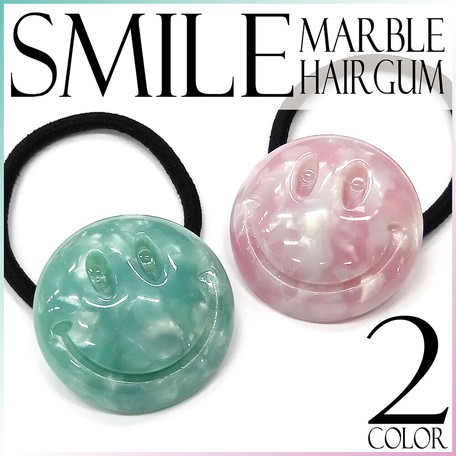 19秋冬 スマイルヘアゴム マーブル 大ぶり ニコちゃん サークル 丸 レディース 小物の商品ページ 卸 仕入れサイト スーパーデリバリー
