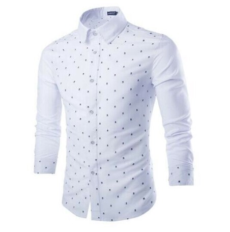 2 Colors Men S Shirt Long Sleeve Shirt Slim Business Casual Shirt