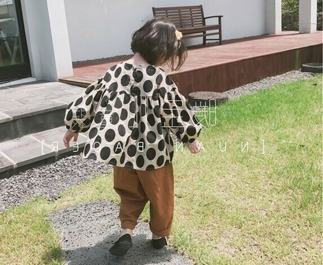 Korea Children S Clothing Dot Long Sleeve Tunic Blouse Children S