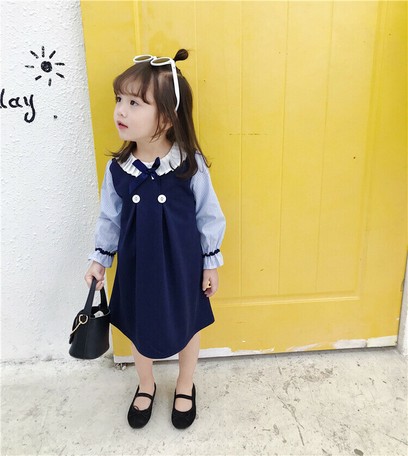 Korea Children S Clothing Outing One Piece Dress Children S