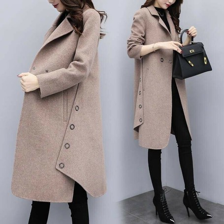 Chesterfield Coat Casual Wool Coat Camel Export Japanese