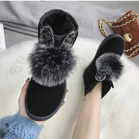 shoes with fur on the back