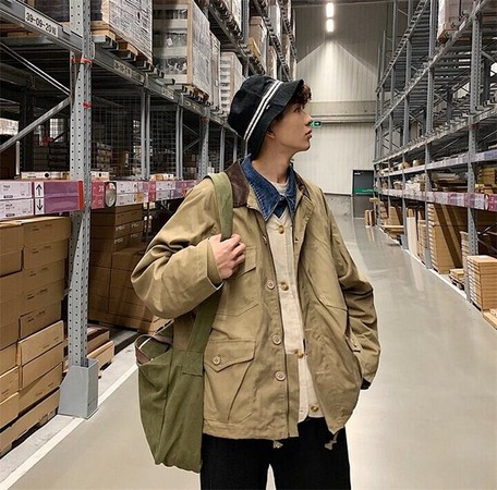 Retro Street Style Top Men Jacket Casual Coat Export Japanese