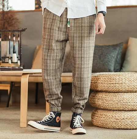 casual plaid pants mens