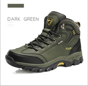 Men's Trekking Shoes Green High-top 