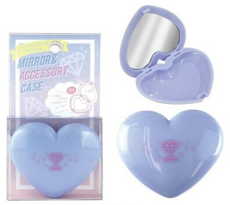 Heart Shaped Mirror Accessory Case Jewel Export Japanese Heart Shaped Mirror Accessory Case