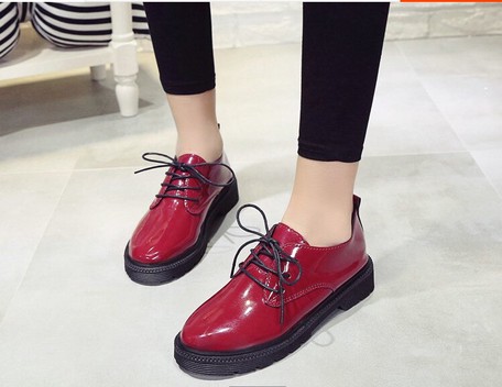 red leather shoes ladies