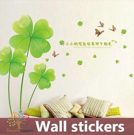 Four Leaves Clover Wall Sticker Wallpaper Sticker Waterproof Furniture Interior Import Japanese Products At Wholesale Prices Super Delivery