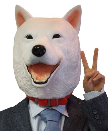 M2 白犬マスク 犬 お父さん マスク コスプレ コスチューム 変装 仮装 衣装 イベント ラバーマスク の商品ページ 卸 仕入れサイト スーパーデリバリー