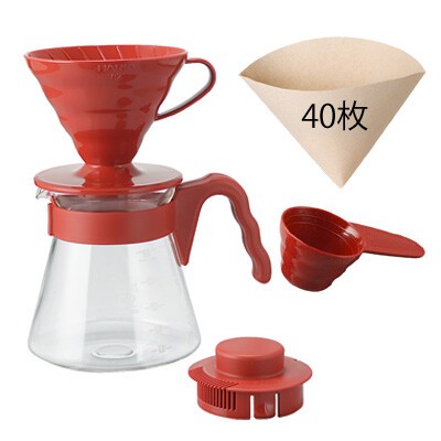 orkest Regelmatigheid Papa V60 Coffee Server 02 Set / Red | Import Japanese products at wholesale  prices - SUPER DELIVERY