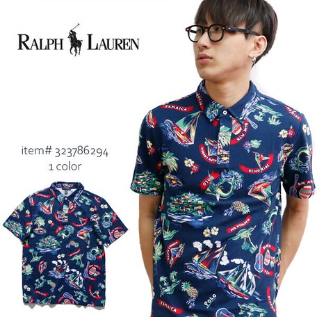Flow Polo Tropical Polo Shirt Short Sleeve Export Japanese