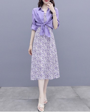 ladies purple dress