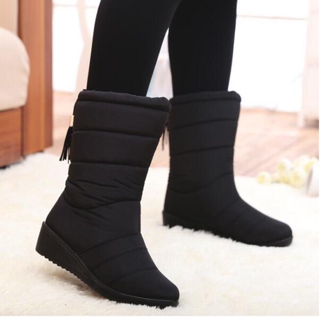 Middle Ladies Snow Boots Waterproof 