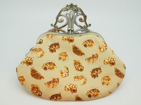 Feeling Coin Purse Bag Base Croissant French Bulldog Cream Import Japanese Products At Wholesale Prices Super Delivery