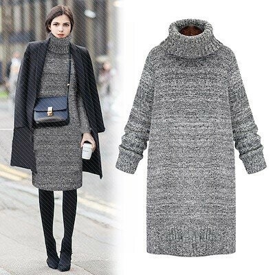 Turtle Knitted One Piece Dress Knitted Long Import Japanese Products At Wholesale Prices Super Delivery