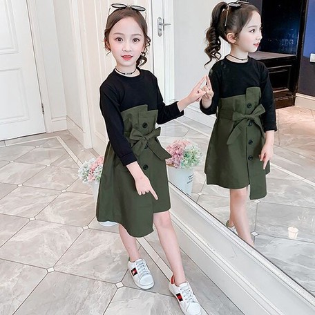 Children S Clothing One Piece Dress Kids Dress Girl Long Sleeve Import Japanese Products At Wholesale Prices Super Delivery