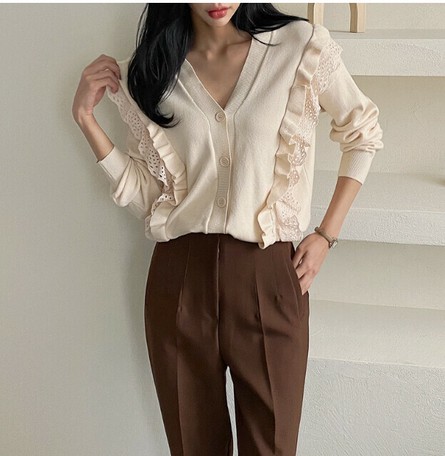 frill cardigan