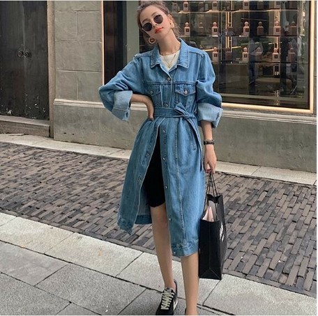 denim trench coat womens
