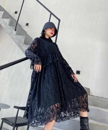 ワンピース 長袖サイズの婦人服レースワンピース中ロングモデル 新作の商品ページ 卸 仕入れサイト スーパーデリバリー