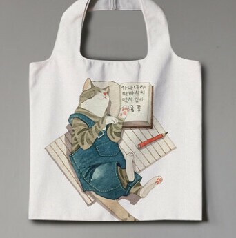 エコバッグ 原宿日系清新でかわいい猫イラストエコ帆布袋の商品ページ 卸 仕入れサイト スーパーデリバリー