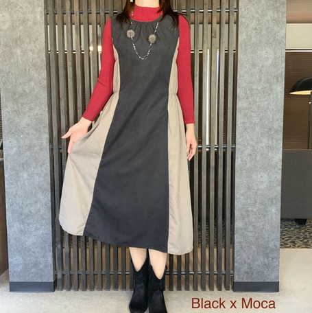Gather Color Scheme Sleeveless One Piece Dress Import Japanese Products At Wholesale Prices Super Delivery