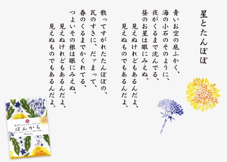 日本製 泉州ガーゼ ハンカチ 星とたんぽぽ 金子みすゞ プチギフト 母の日の商品ページ 卸 仕入れサイト スーパーデリバリー