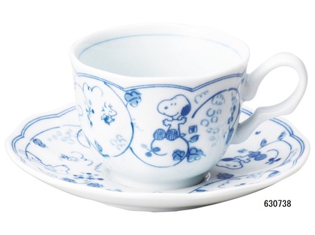 Details about  / Peanuts Snoopy Mug /& Plate Dish set of 2 Blue ＆white Japanese Pattern Arabesque