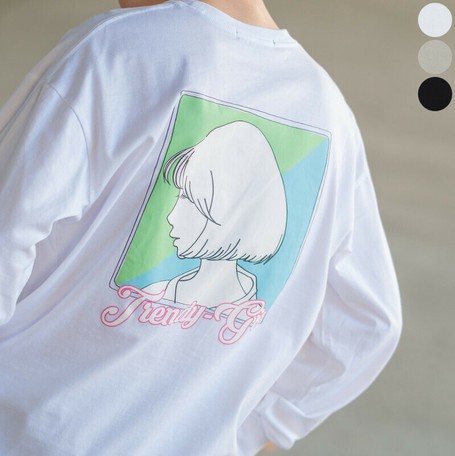 21梅春新作 ユニセックス Trendyガール イラストプリント Big 長袖 Tシャツ ロンtの商品ページ 卸 仕入れサイト スーパーデリバリー 21梅春新作 ユニセックス Trendyガール イラストプリント Big 長袖 Tシャツ ロンtの商品ページ 卸 仕入れサイト スーパーデリバリー