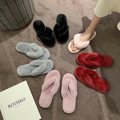 ルームシューズ ふわふわ スリッパ かわいい レディース ファー 歩きやすい クロススリッパの商品ページ 卸 仕入れサイト スーパーデリバリー