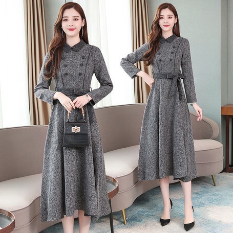 Ladies A W Long Sleeve One Piece Dress Import Japanese Products At Wholesale Prices Super Delivery