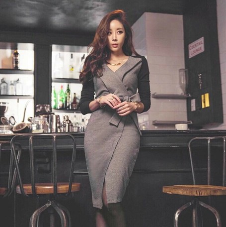 tight dress with boots