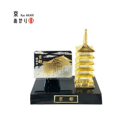 light with stand gold leaf plate kyoto
