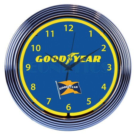 Neon Clock Single Goodyear ネオン 時計 アメリカン雑貨の商品ページ 卸 仕入れサイト スーパーデリバリー