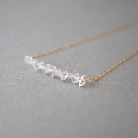 14kgf ハーキマーダイヤモンド ラインネックレス Crystal Necklace の商品ページ 卸 仕入れサイト スーパーデリバリー