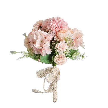 ピンクダリアとグリーンの可愛い ブーケ アジサイ 桜 結婚式 前撮り ウエディング 撮影 花束の商品ページ 卸 仕入れサイト スーパーデリバリー