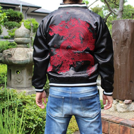 メンズ スカジャン Sukajan Japanese Souvenir Jacket 赤龍の商品ページ 卸 仕入れサイト スーパーデリバリー