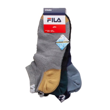 春夏新作 Fila フィラ 紳士靴下 メンズソックス Noshow 3p メッシュの商品ページ 卸 仕入れサイト スーパーデリバリー
