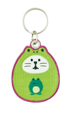 欠品 8月上旬入荷予定 開運刺繍キーホルダー かえる猫だるまの商品ページ 卸 仕入れサイト スーパーデリバリー