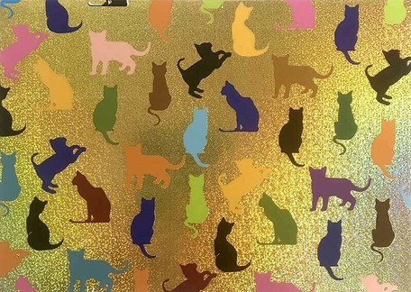 ポストカード イラスト カラフルな猫 箔押し加工あり ネコ おしゃれの商品ページ 卸 仕入れサイト スーパーデリバリー