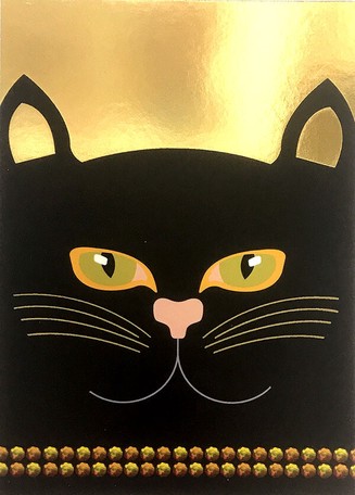 ポストカード イラスト 黒猫 箔押し加工あり ネコ おしゃれの商品ページ 卸 仕入れサイト スーパーデリバリー