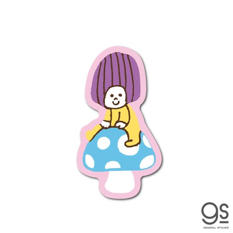 Swimmer キノコ 女の子 ミニステッカー キャラクター スイマー ブランド かわいい レトロ 雑貨 Swm048の商品ページ 卸 仕入れサイト スーパーデリバリー